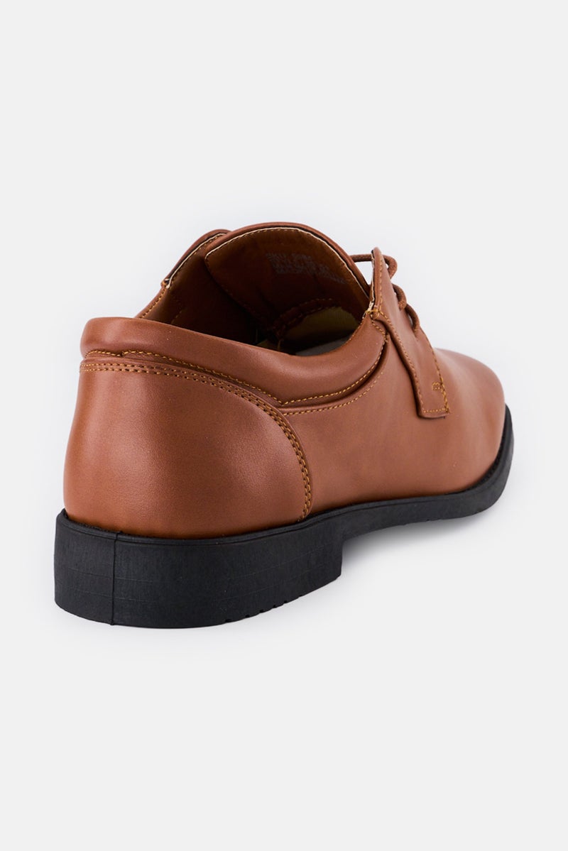 Josmo Kids Boy Lace Up Formal Shoes, Brown  - Image 3