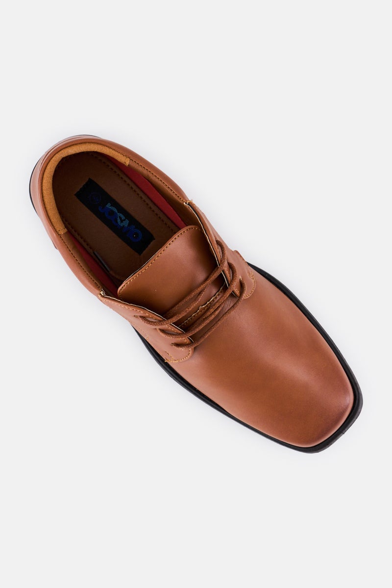 Josmo Kids Boy Lace Up Formal Shoes, Brown  - Image 4