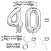 SINBEE 40 Inch Silver 40 Number Balloons Giant Jumbo Helium Mylar Foil Silver Number Balloons for Birthday Silver Mylar Digital Balloons for 40th Birthday Anniversary Party Decorations Supplies - Image 4