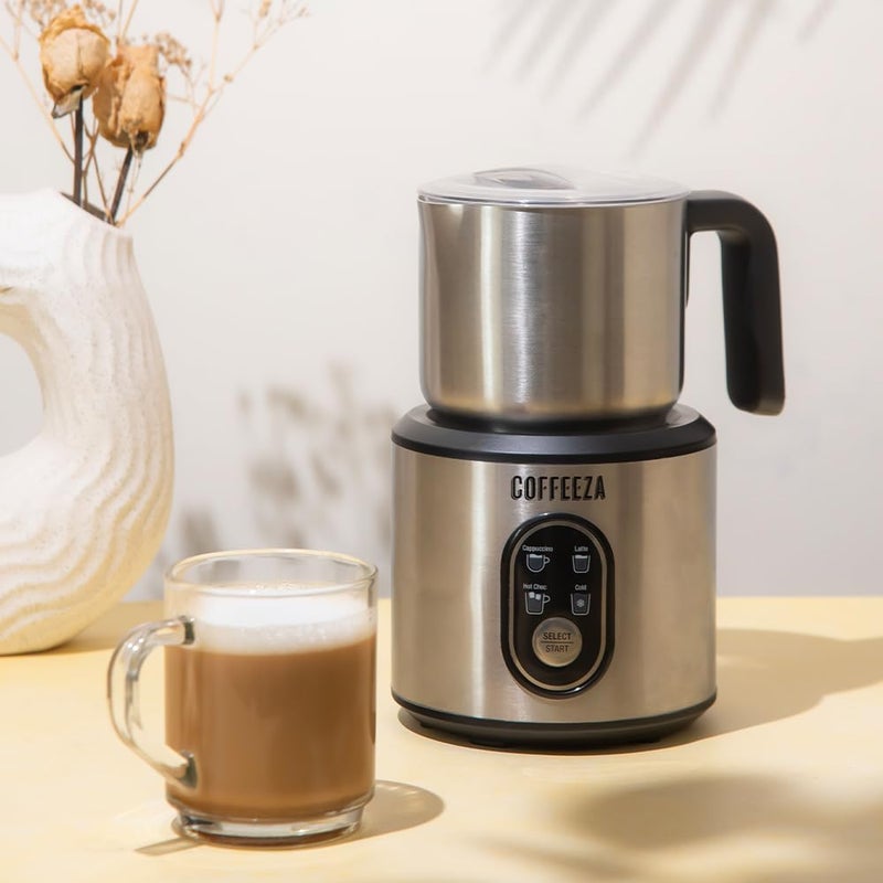 COFFEEZA COFFEEZA Frothimo Milk Frother for Coffee 4 in 1 Electric Detachable Milk Frother and Heater Made of Stainless Steel with Hot Cold Foam Function for Latte Cappuccino Macchiato Hot Chocolate  - Image 2