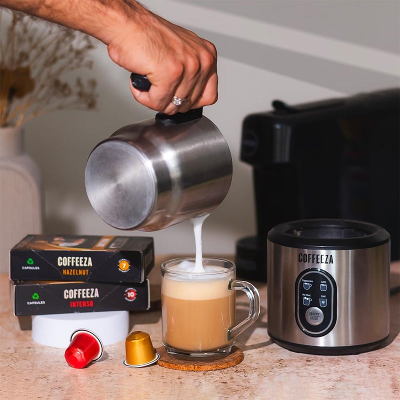 COFFEEZA COFFEEZA Frothimo Milk Frother for Coffee 4 in 1 Electric Detachable Milk Frother and Heater Made of Stainless Steel with Hot Cold Foam Function for Latte Cappuccino Macchiato Hot Chocolate  - Image 5