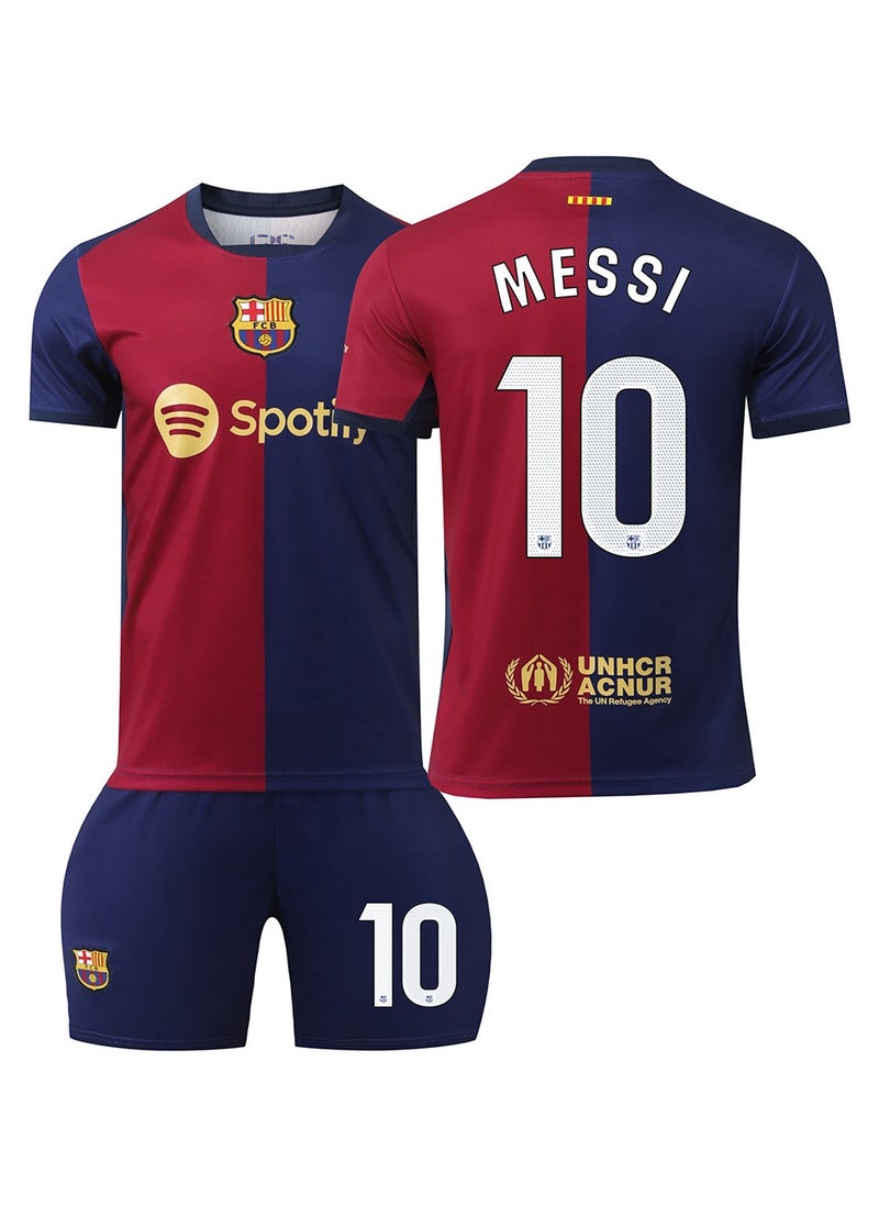 Generic - 2024 European Cup Barcelona Football Jersey Two-piece Set No. 10 - Image 1