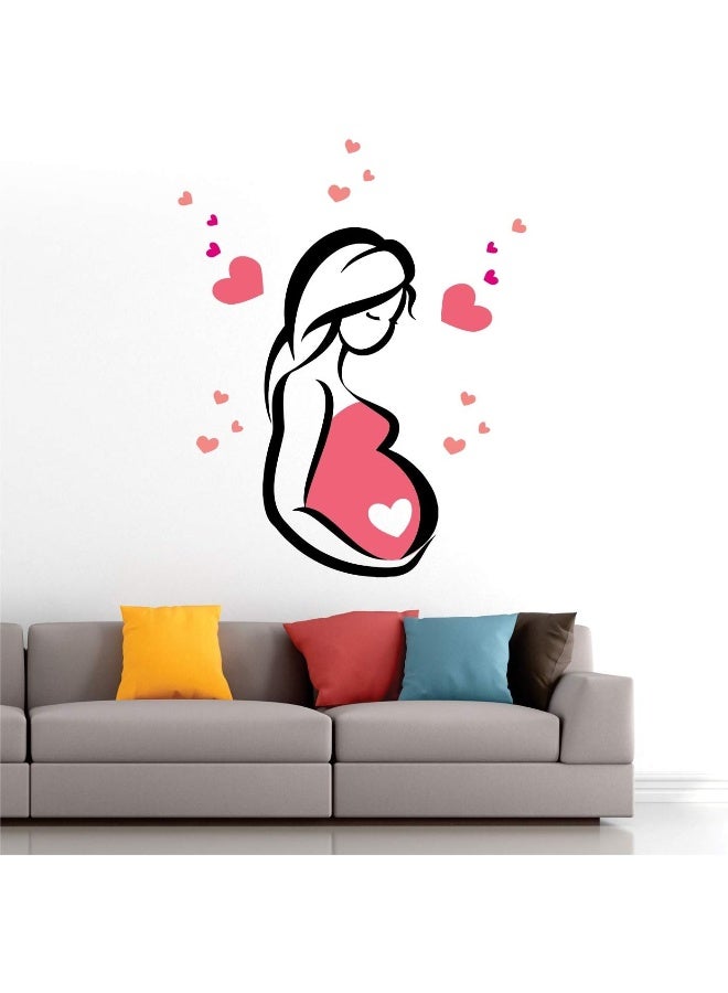 StickMe 'Pregnancy Girl Love Herself - Creative - Colorful - Wall Sticker' - Image 1