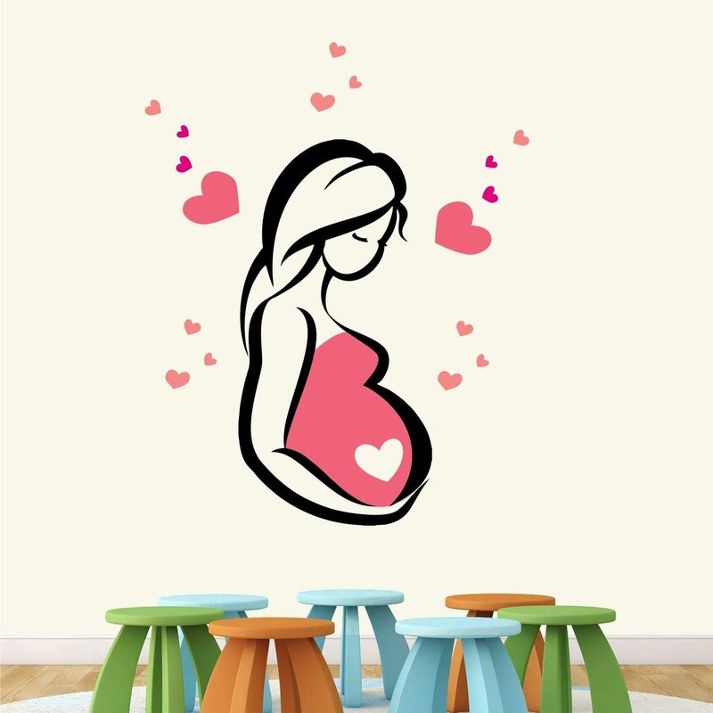 StickMe 'Pregnancy Girl Love Herself - Creative - Colorful - Wall Sticker' - Image 2