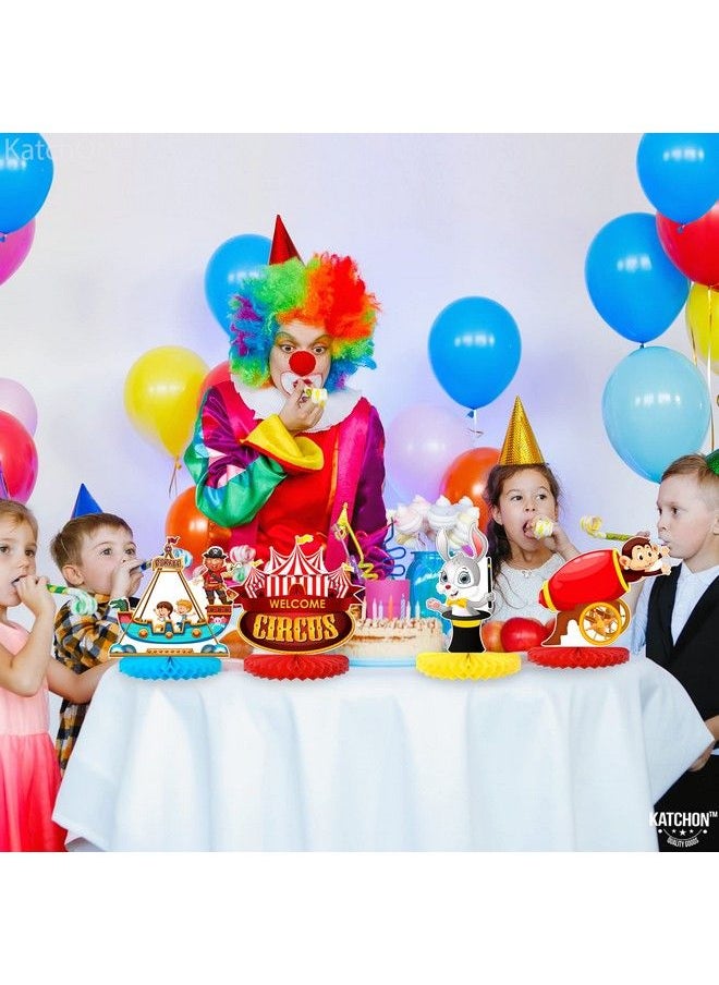 KATCHON - Carnival Centerpiece Table Decorations Pack Of 9 ; Carnival Party Centerpiece For Carnival Theme Decorations ; Circus Honeycomb Centerpieces For Carnival Decorations ; Circus Decorations - Image 1