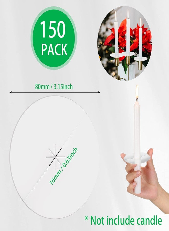 Perthlin 150 Pack Church Candle Drip Protectors Not Include Candles, Candlelight Service Kit Heavy Duty Holders for Candlelight Vigil Church Service, Devotional, Christmas Eve - Image 2