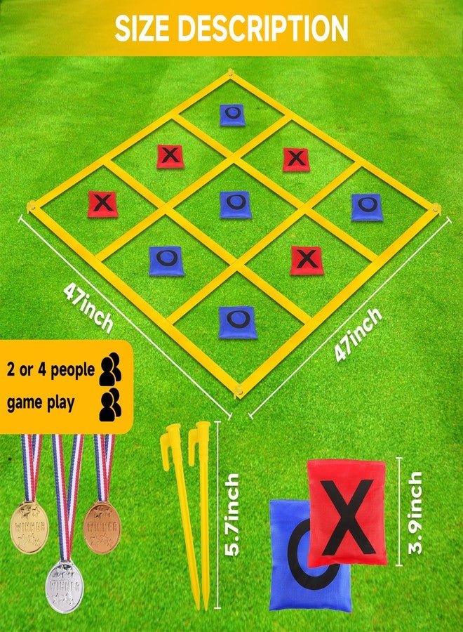 VANPET Outdoor Giant Tic Tac Toe Bean Bag Toss Games for Kids Adults Family, Large Outside Lawn Yard Backyard Carnival Field Day Game, Beach Picnic Camping Birthday Party Family Reunion Games - Image 2