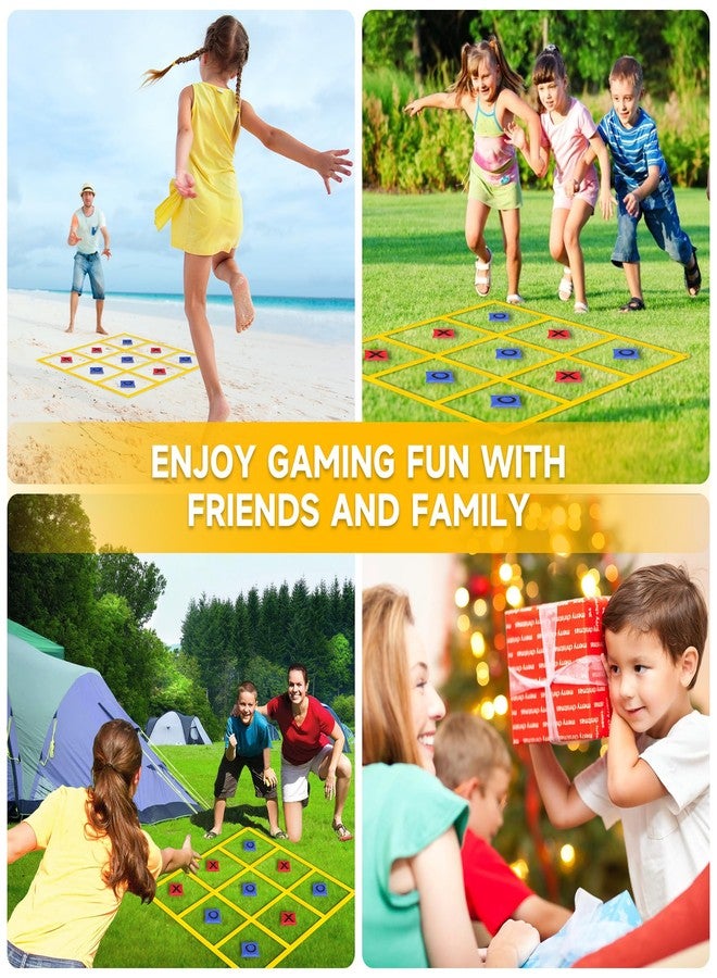 VANPET Outdoor Giant Tic Tac Toe Bean Bag Toss Games for Kids Adults Family, Large Outside Lawn Yard Backyard Carnival Field Day Game, Beach Picnic Camping Birthday Party Family Reunion Games - Image 5
