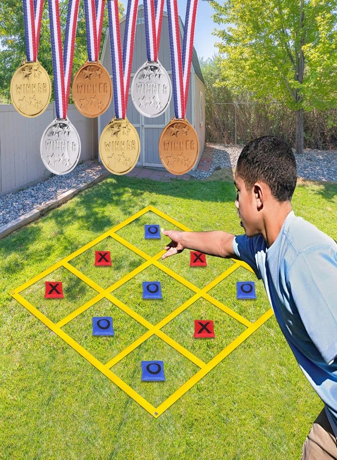 VANPET Outdoor Giant Tic Tac Toe Bean Bag Toss Games for Kids Adults Family, Large Outside Lawn Yard Backyard Carnival Field Day Game, Beach Picnic Camping Birthday Party Family Reunion Games - Image 1
