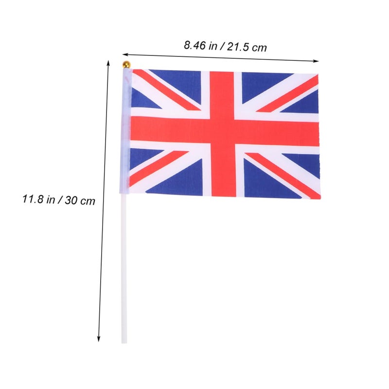 United Kingdom UK Mini Hand Waving Flags 100 Pack Polyester Portable - Image 3