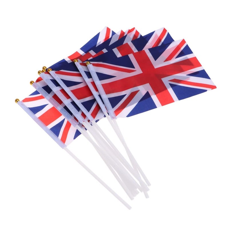 United Kingdom UK Mini Hand Waving Flags 100 Pack Polyester Portable - Image 2
