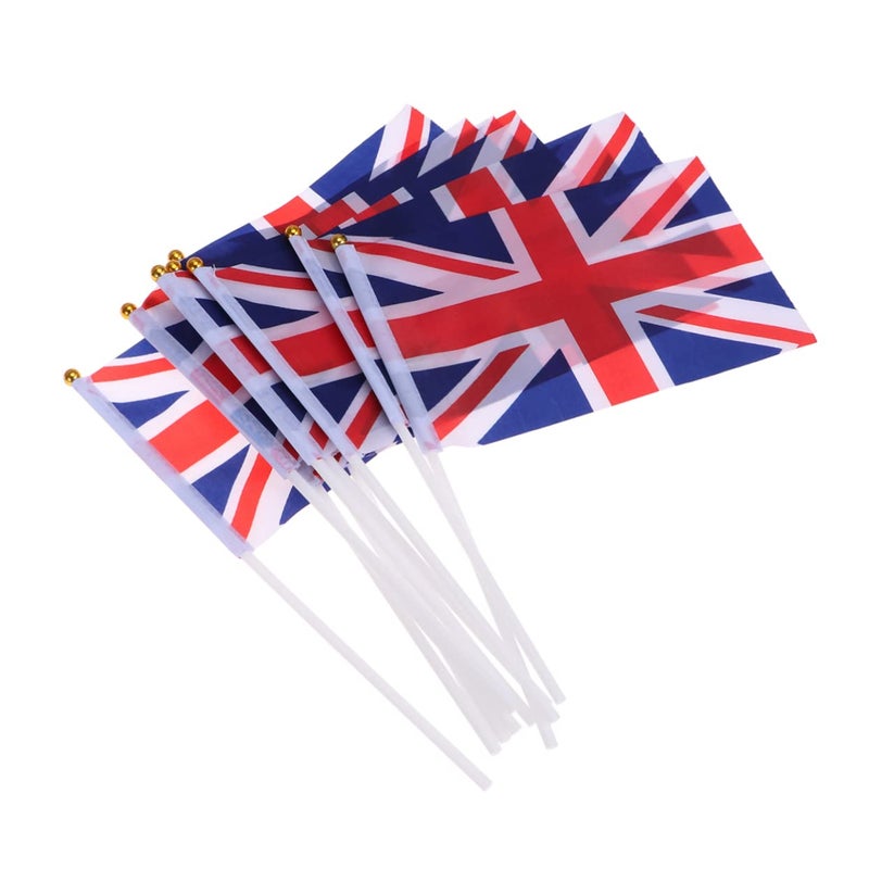 United Kingdom UK Mini Hand Waving Flags 100 Pack Polyester Portable - Image 5