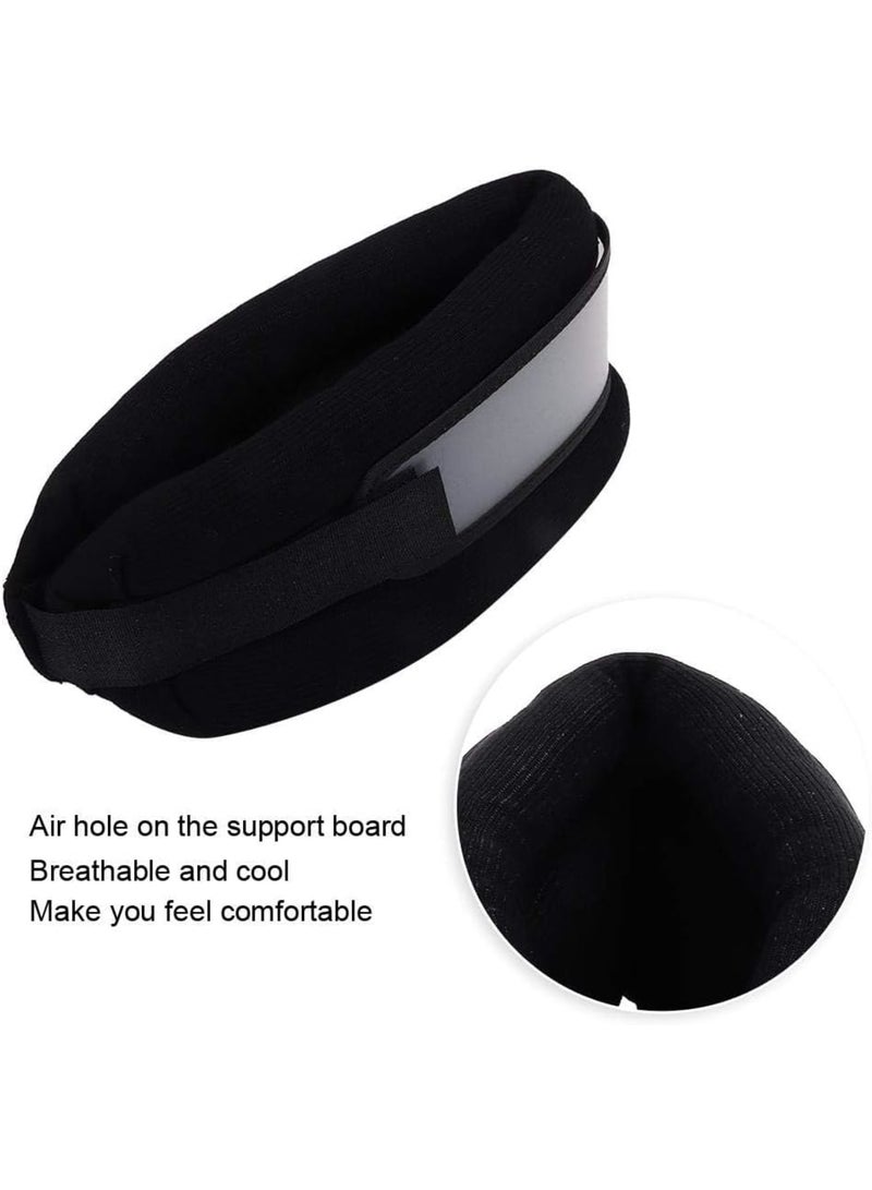 SOLARAE Soft Foam Neck Brace for Neck Pain and Support, Adjustable Plastic Part, Soft Cervical Collar for Sleeping, Vertebrae Whiplash Wrap Aligns, Stabilizes & Relieves Pressure in Spine, Black - Image 3
