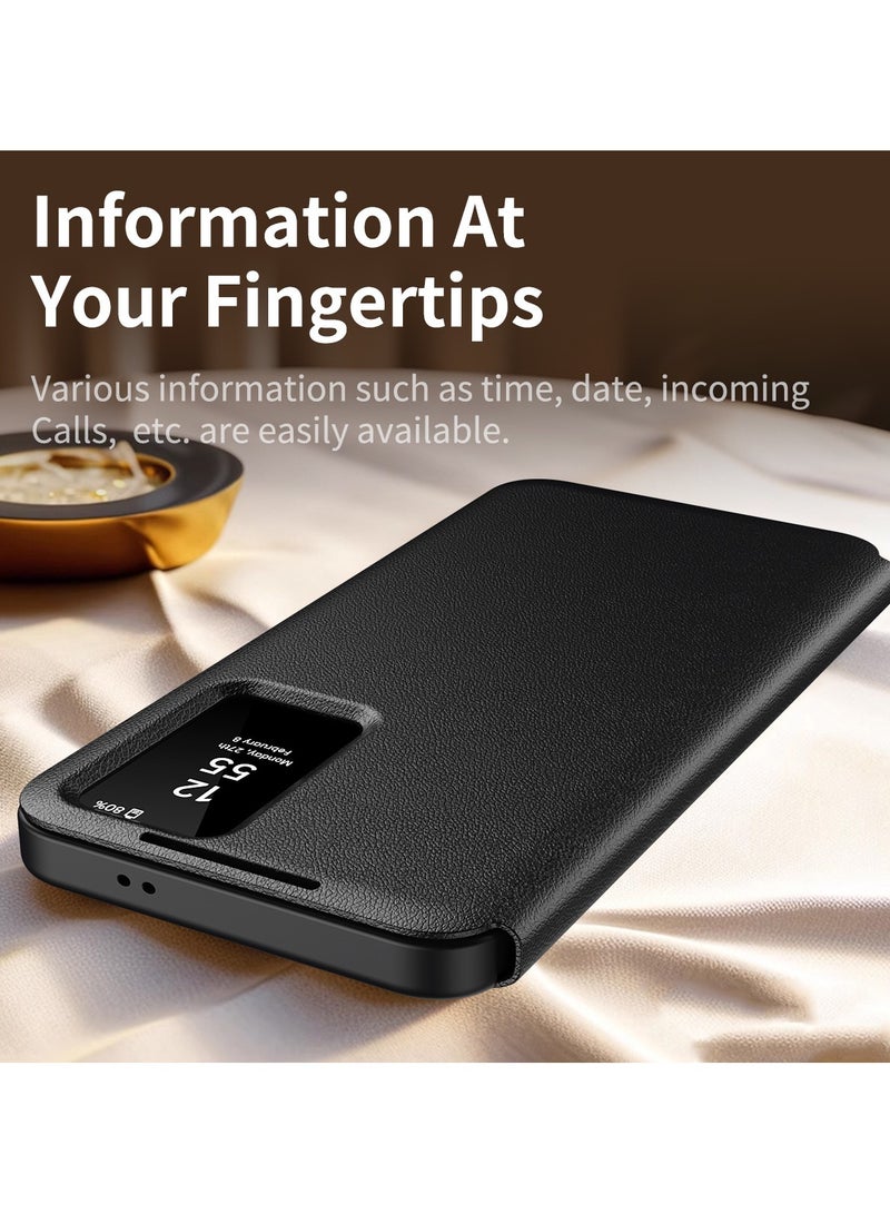 general Samsung S25 Ultra Smart Window Card Holder Case - Flip-Free Answering, Full-Cover Drop Protection, Business Magnetic Phone Case - Image 2