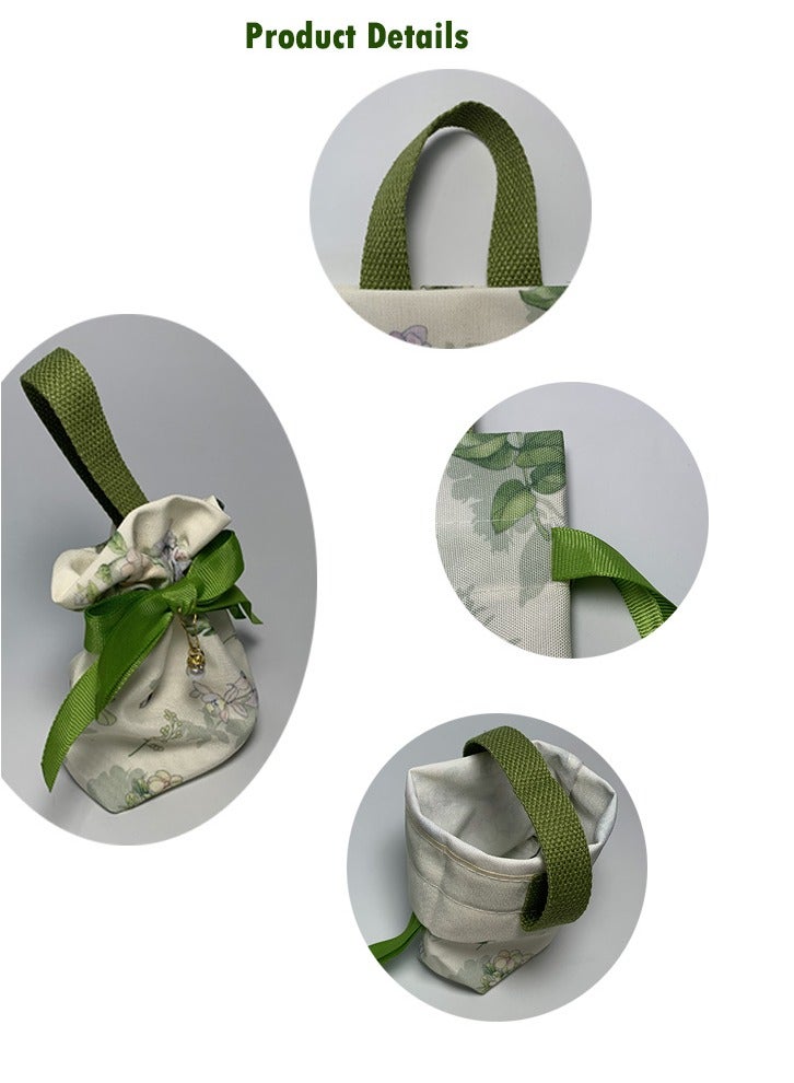 Gift Bags 1-piece Green Non-Woven Material Suitable for Festival, Birthday, Anniversary - Image 3