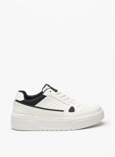 Lee Cooper Men's Colourblock Sneakers with Lace-Up Closure