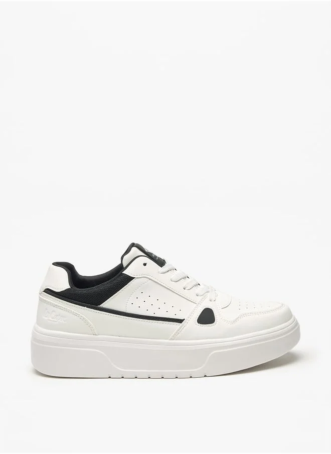 Lee Cooper Men's Colourblock Sneakers with Lace-Up Closure