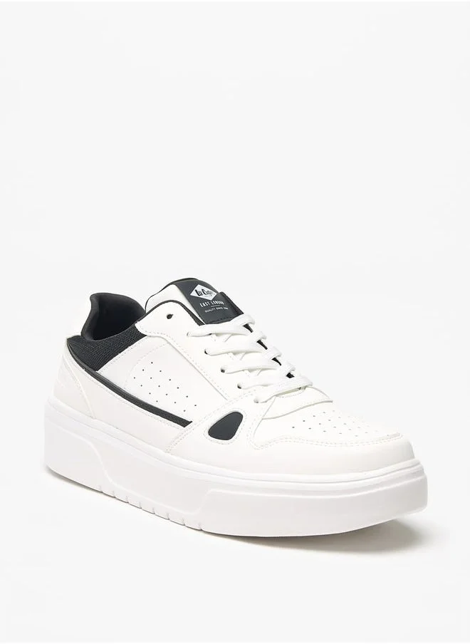 Lee Cooper Men's Colourblock Sneakers with Lace-Up Closure