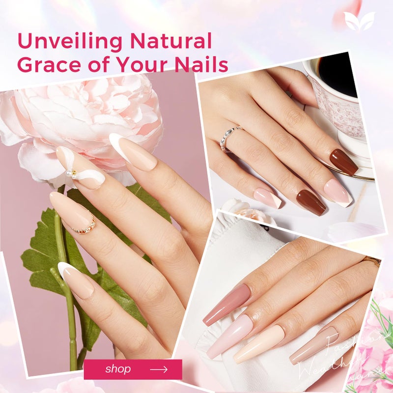 Morovan Nude Nail Polish Set: 6PC Neutral Pink Milky Skin Color Nail Polish Kit Pale Beige Cream Taupe Tan Brown Natural Mini Summer Manicurist Beautify Women Girls Gift - Image 3