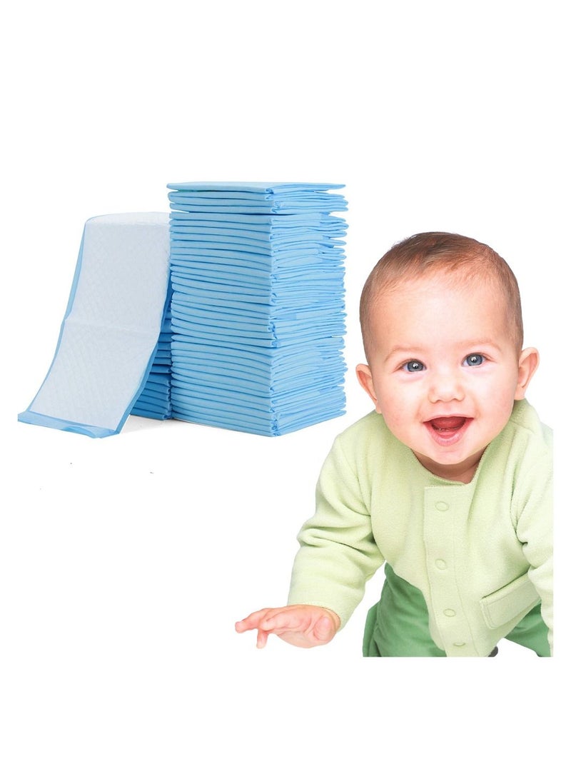 Little Story 20-Pieces Disposable Diaper Changing Mats, Suitable From Birth - Blue - Image 2