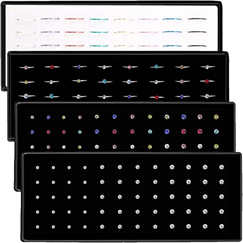 NewCraft 4 Sets 200 Pcs Nose Rings Studs and Nose Rings Hoops, Straight Shaped Surgical Stainless Steel Hypoallergenic Nose Piercing Jewelry for Women Men and Ideal Gift - Image 1