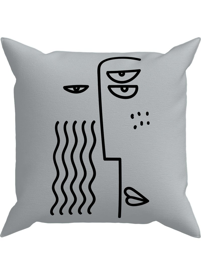 Evdeki Çarşı Evik Abstract Throw Pillow Case DS75  - Image 1