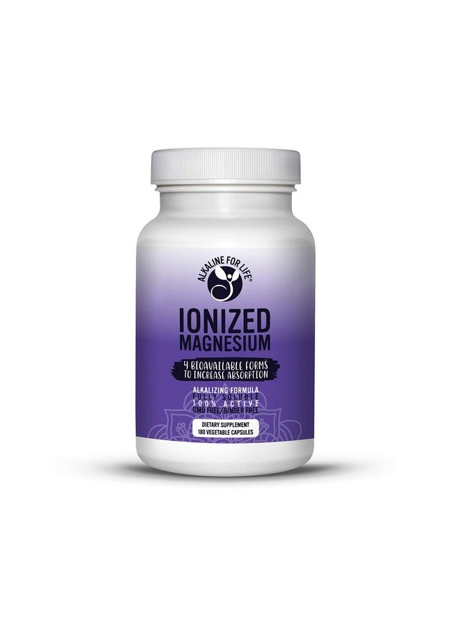 Alkaline for Life Ionized Magnesium - Magnesium Glycinate, Citrate, Ascorbate - 180 Capsules - Image 1