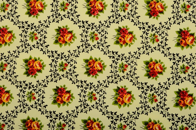 COT PRINTS 100% Cotton Large Single Bed Duvet (1 Duvet Cover) (90 x 61 Inches) 3105 Lemon - Image 4