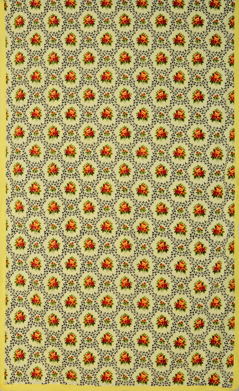 COT PRINTS 100% Cotton Large Single Bed Duvet (1 Duvet Cover) (90 x 61 Inches) 3105 Lemon - Image 3