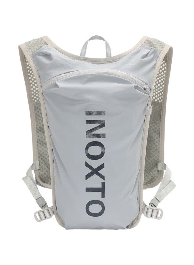 INOXTO Trail Running Backpack, Lightweight, Breathable, Quick-Drying, 5L Running Bag, Outdoor Backpack With Hydration Bladder, 591 Gray With Dark Blue - Image 3