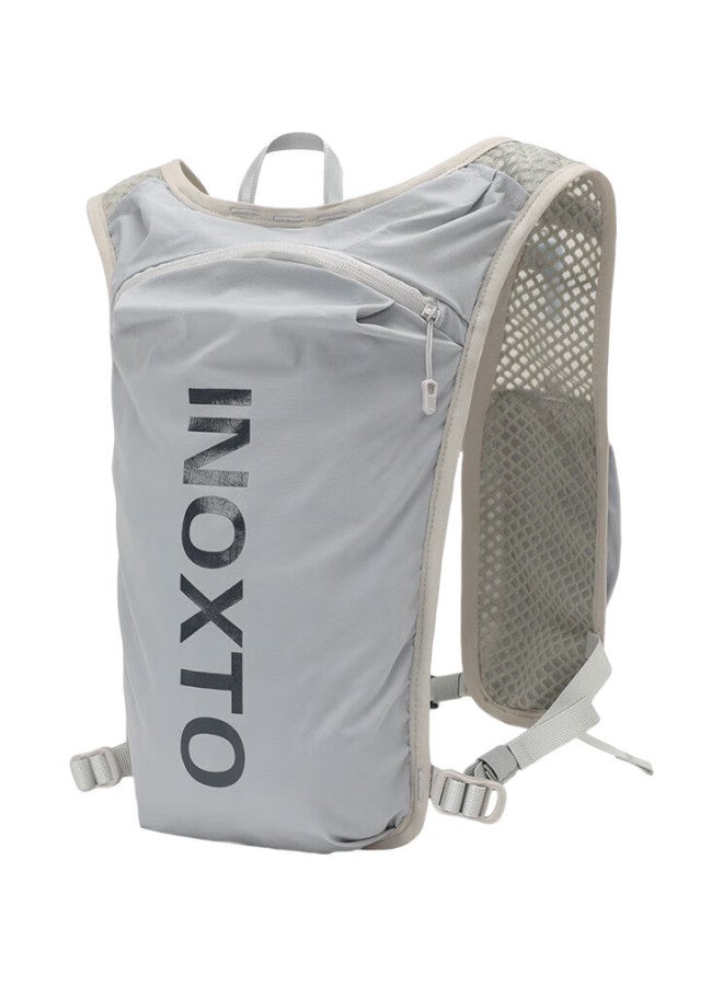 INOXTO Trail Running Backpack, Lightweight, Breathable, Quick-Drying, 5L Running Bag, Outdoor Backpack With Hydration Bladder, 591 Gray With Dark Blue - Image 1