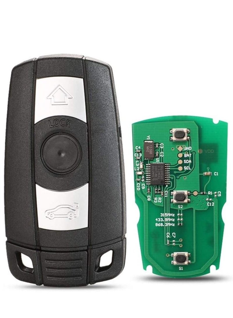 althiqahkey 3 Button Remote Key for BMW CAS3 3 5 Series X1 X6 Z4 433MHZ With ID7944 Chip  - Image 1