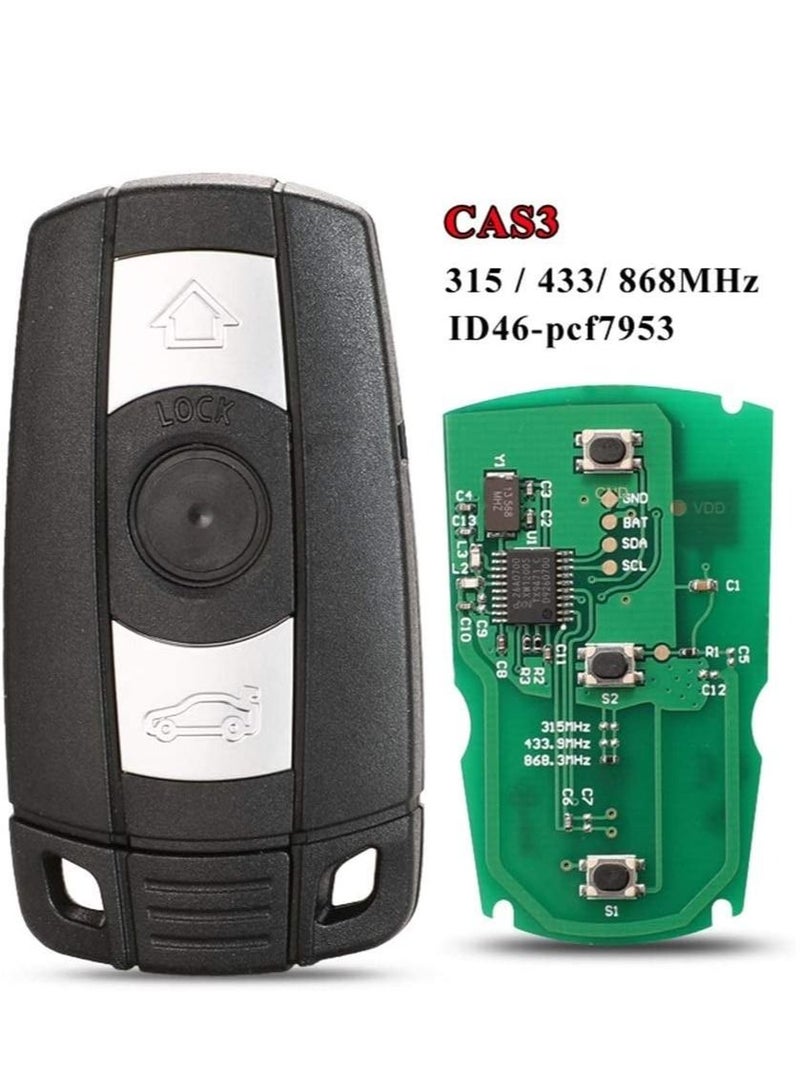 althiqahkey 3 Button Remote Key for BMW CAS3 3 5 Series X1 X6 Z4 433MHZ With ID7944 Chip  - Image 2