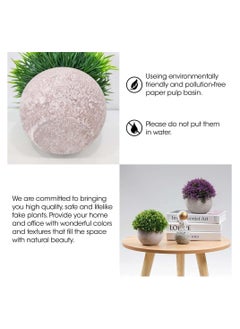 RATSAW Faux Topiary Shrubs Plants 4 Pots Mini Indoor Artificial Potted Small Plastic Plants Fake Greenery for Room Decor Home Office Desk Table Decorations,Exquisite New House Gift  - Image 5