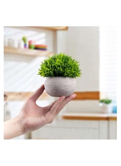 RATSAW Faux Topiary Shrubs Plants 4 Pots Mini Indoor Artificial Potted Small Plastic Plants Fake Greenery for Room Decor Home Office Desk Table Decorations,Exquisite New House Gift  - Image 2