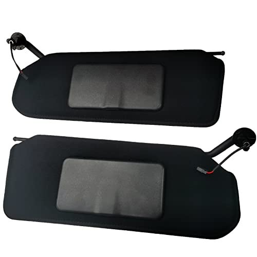 FEXON 2PCS Left Driver and Right Passenger Side Sun Visor with Updated Bright LED Lights Sunvisors Replacement for Corvette C5 Chevrolet 1997-2004 Replaces 10442033 10442034 - Image 1