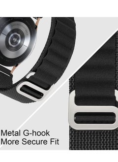 Generic 20mm Stretch Nylon Metal Alpine Loop Woven Strap For Amazfit GTS 4/GTS 4 Mini/GTS 3  - BLACK  - Image 3