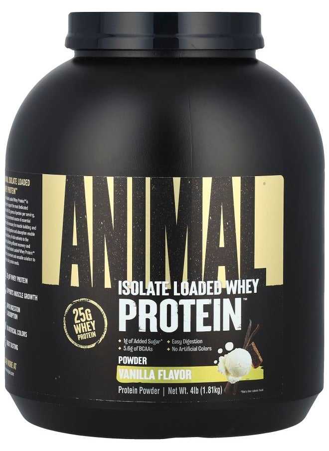 ANIMAL Isolate Loaded Whey Protein™ Powder Vanilla 4 lb (1.81 kg) 