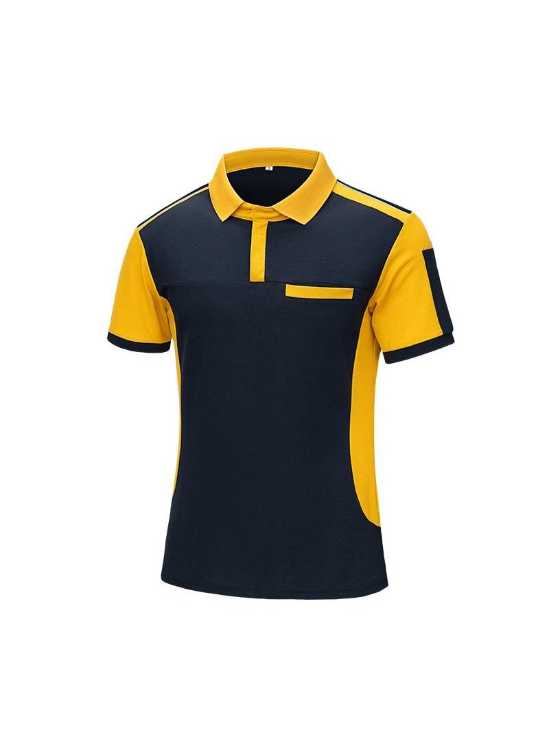 Restaurant Staff T-Shirts Short Sleeve round Neck BBQ Hot Pot Restaurant Service Uniform Breathable Men's Shirt - Image 1