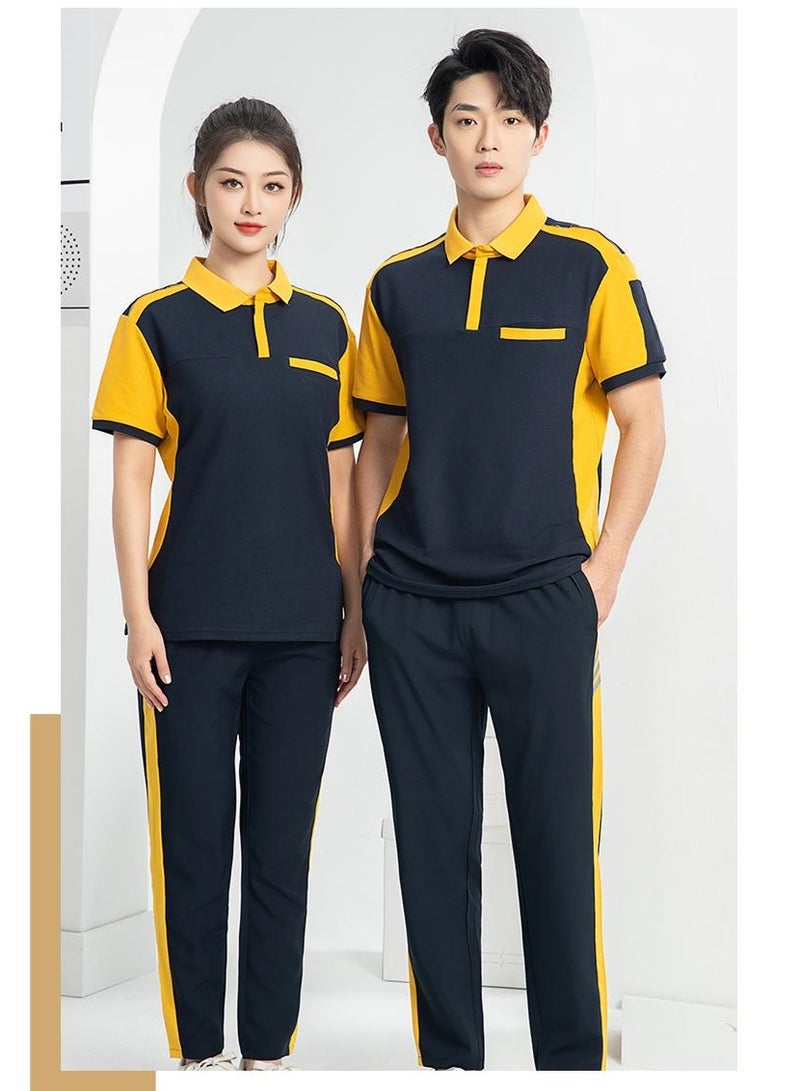 Restaurant Staff T-Shirts Short Sleeve round Neck BBQ Hot Pot Restaurant Service Uniform Breathable Men's Shirt - Image 2