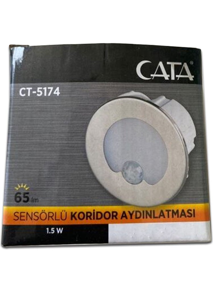 CATA CT-5174 1.5W Corridor LED Luminaire 6400K White with Sensor  - Image 2