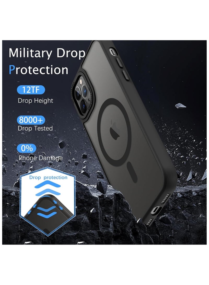 Denx Magnetic Case for iPhone 11 Pro [Shockproof & Slim] Matte Hard Back Cover with high-Grade Protection | Black - Image 4