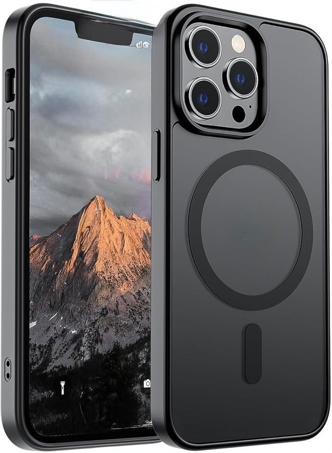 Matte Magnetic Case for iPhone 11 Pro [Shockproof & Slim] Matte Hard Back Cover with High-Grade Protection | Black