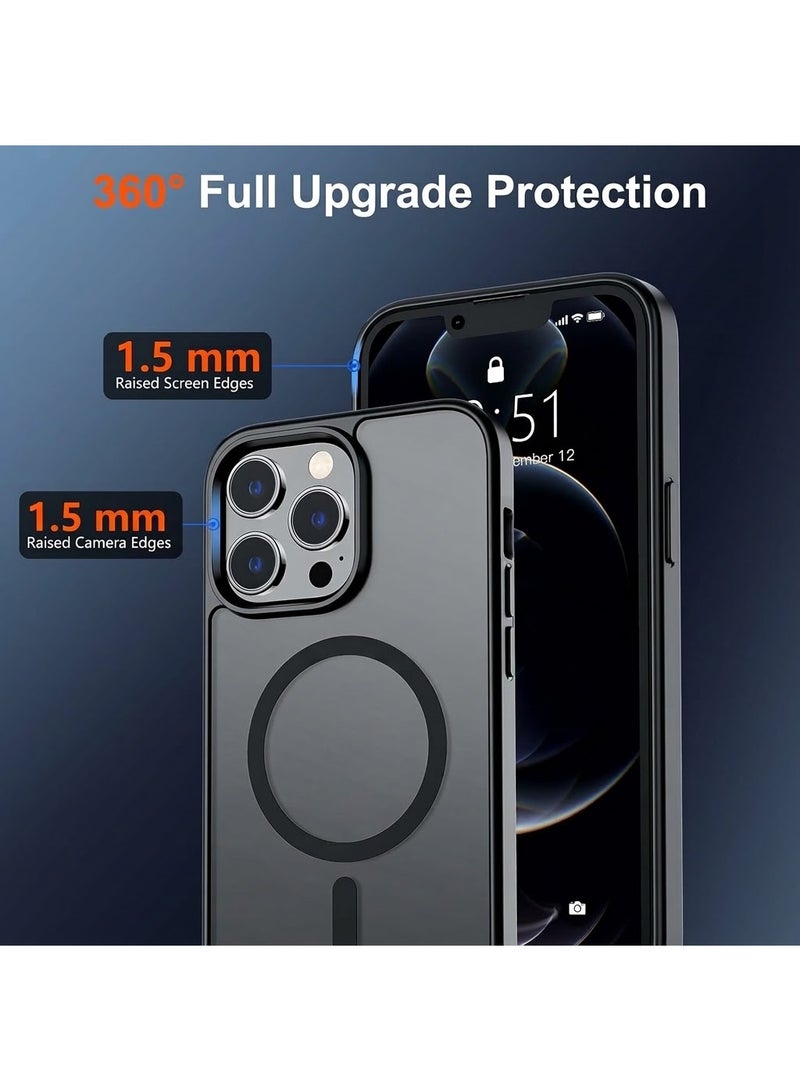 أكاليكس حافظة مغناطيسية مطفأة اللمعان لهاتف iPhone 11 Pro [مقاومة للصدمات ونحيفة] - غطاء خلفي صلب ومطفأ يوفر حماية فائقة الجودة | أسود - Image 4