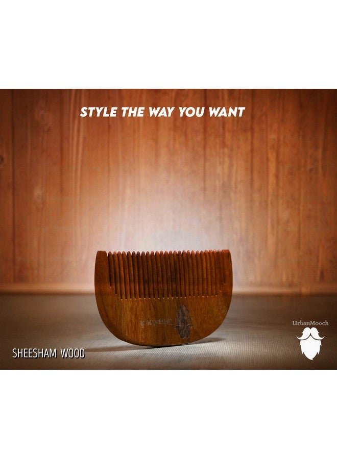 UrbanMooch Beard Grooming Kit For Men | Boar Bristle Beard Brush, Wood Beard Comb & Stainless Steel Grooming Scissor | 3-In-1 Beard Care Kit | For Beard Styling & Beard Care | Trim In Style The Way You Want | Made In India - Image 4