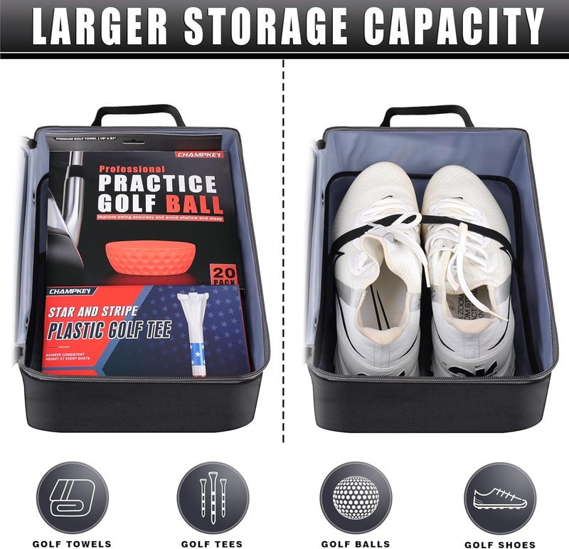 Champkey Premium Soft Padded Golf Shoe Bag | 300D Polyester Oxford Fabric with 210D Liner Sport Shoe Bag - Image 5