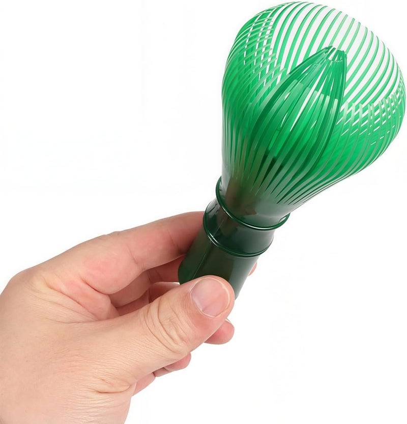 OUGETHER Resin Matcha Whisk Chasen Brush Tools for Matcha Green Tea Powder Reusable Powder Whisk with Whisk Holder Tea Ceremony (Green) - Image 5