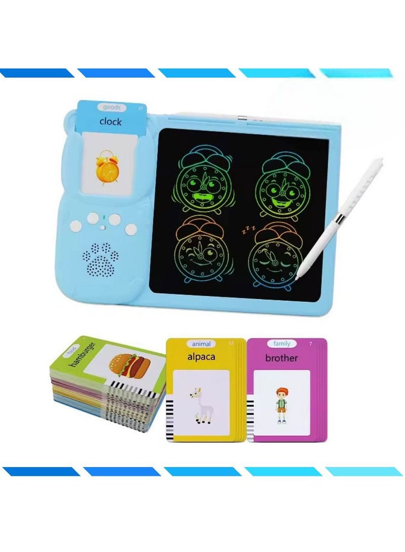 2 in 1 Card Reader Toy for Kids - Talking Flash Card Reader - Talking Cards and LCD Drawing Board to Enhance Speech and Drawing Skills, Language Development Toys for Kids - Image 5