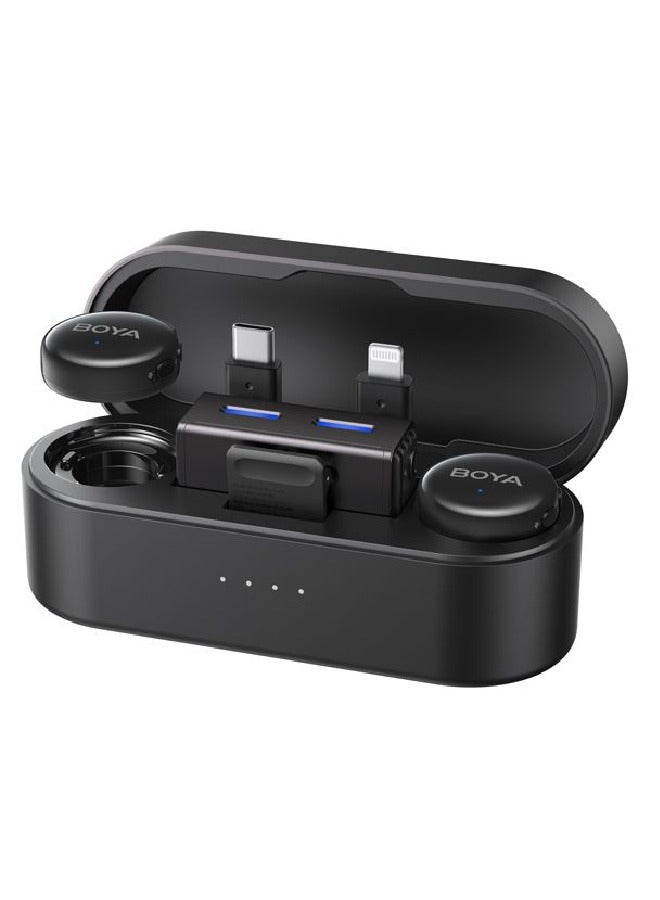 BOYA BOYALINK 3-01 Button-Sized 2.4Ghz Wireless Microphone System with Case for USB-C, Lightning & 3.5mm Devices  - Image 3