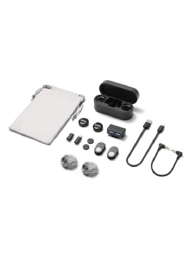 BOYA BOYALINK 3-01 Button-Sized 2.4Ghz Wireless Microphone System with Case for USB-C, Lightning & 3.5mm Devices  - Image 5